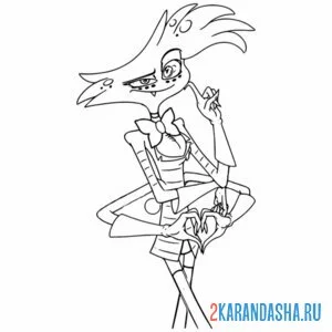 Раскраска хазбин отель энджел даст портрет