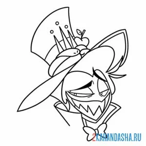 Раскраска отель хазбин lucifer