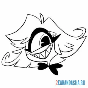 Раскраска отель хазбин нифти