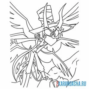 Раскраска отель хазбин люцифер зло