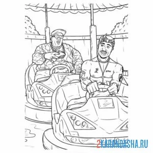 Раскраска гта (gta) катание на машинках
