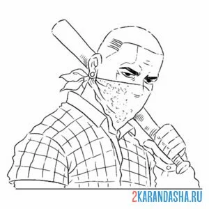 Раскраска franklin gta 5 (гта)