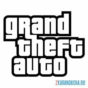 Раскраска гта лого