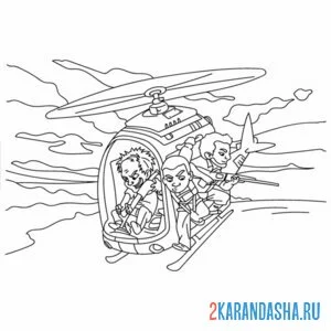 Раскраска гта (gta) вертолет