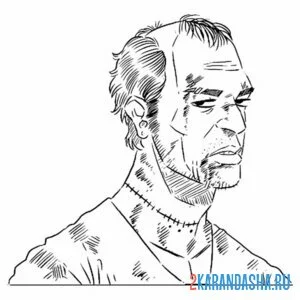 Раскраска trevor philips gta v