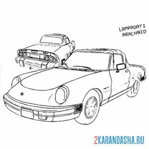 Раскраска ретро авто гта (gta)