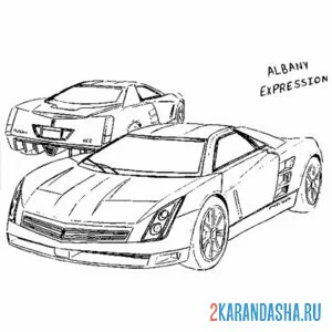 Раскраска спорткар гта (gta)