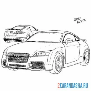 Раскраска ауди гта (gta)