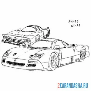 Раскраска спорткар из гта (gta)