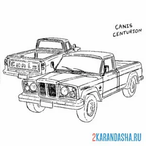 Раскраска старый пикап гта (gta)