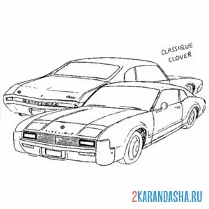 Раскраска гта (gta) ретро машина