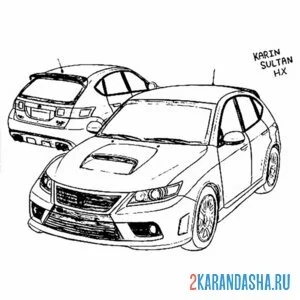 Раскраска обычная машина гта (gta)