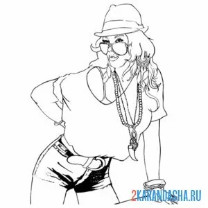 Раскраска гта (gta) девушка