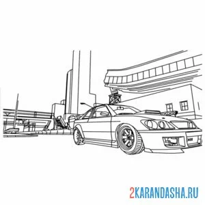 Раскраска гта (gta) город гонки