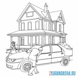 Раскраска гта (gta) дом