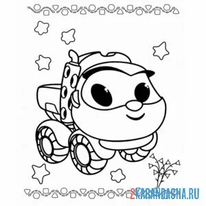 Раскраска девочка-грузовичок лея