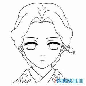 Раскраска тамайо клинок рассекающий демонов