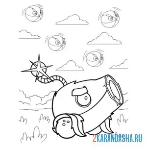 Раскраска пушка кокос зомби против растений