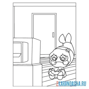 Раскраска мир денди персонаж