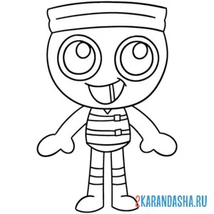 Раскраска финн мир денди