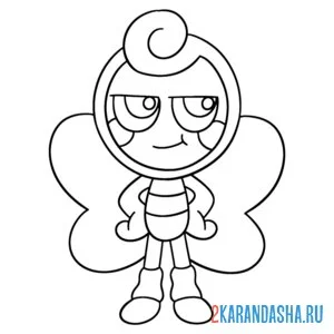 Раскраска мир денди глистен