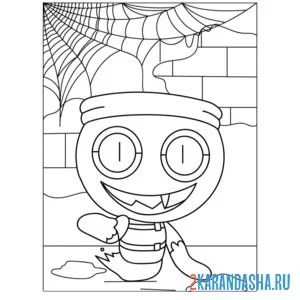 Раскраска мир денди dandy's world