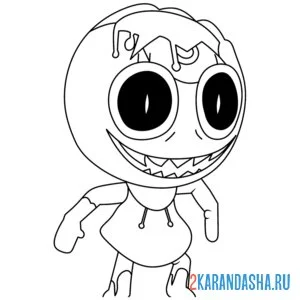 Раскраска dandy's world или мир денди