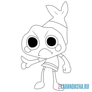 Раскраска шримпо мир денди