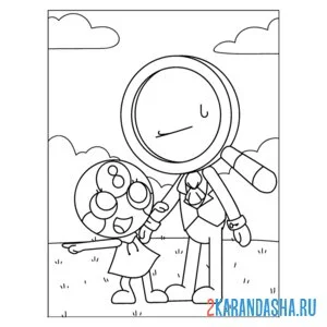 Раскраска игра dandy's world