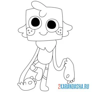 Раскраска смешной губ мир денди