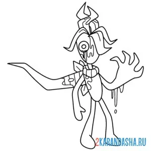 Раскраска твистед спрут из мир денди