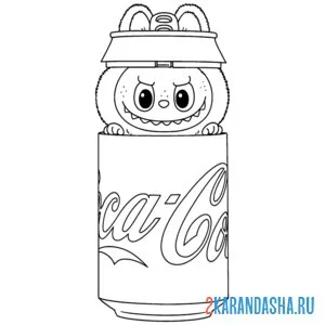 Раскраска лабубу и кола