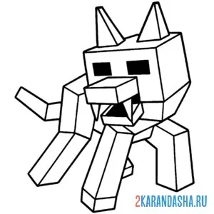 Раскраска 99 ночей в лесу волк