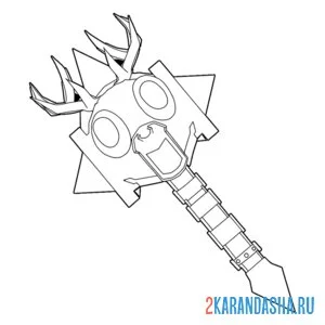 Раскраска 99 ночей в лесу меч