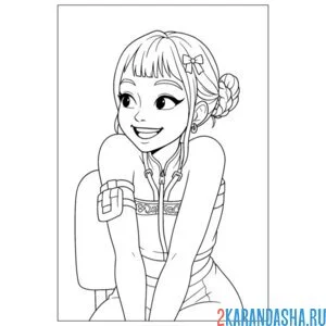 Раскраска зои из хантрикс