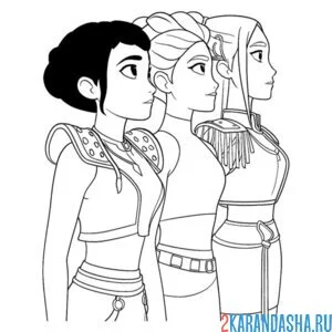 Раскраска хантрикс мира, зои, руми