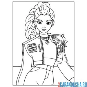 Раскраска мира в костюме хантрикс