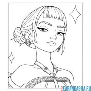 Раскраска зои портрет хантрикс