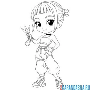 Раскраска зои хантрикс