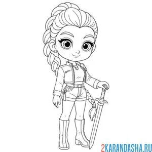 Раскраска мира кей-поп-охотницы на демонов хантрикс