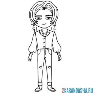 Раскраска джину персонаж из хантрикс