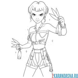 Раскраска зои бой