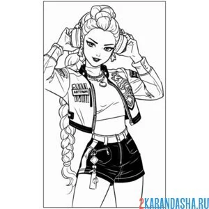 Раскраска руми в наушниках хантрикс