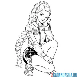 Раскраска руми хантрикс красивая