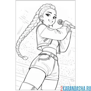 Раскраска руми на сцене поет хантрикс