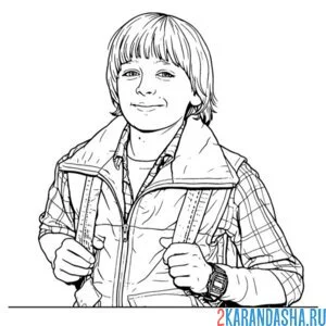 Раскраска уилл маленький очень странные дела осд