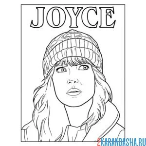 Раскраска джойс из очень странные дела осд