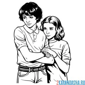 Раскраска майк защищает одиннадцать осд (очень странные дела)