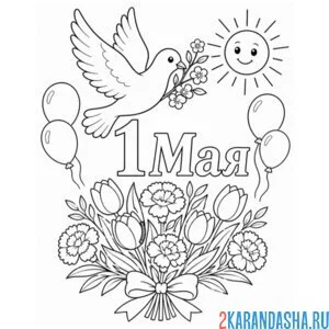 Раскраска 1 мая праздник