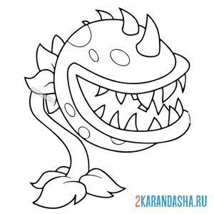Раскраска жевун зубастик